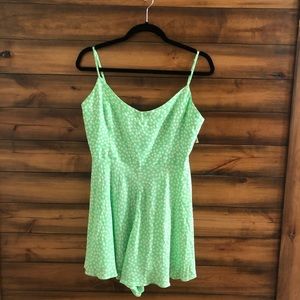 Zara Lime Green Floral Daisy Romper Playsuit